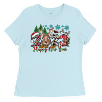 Baby Blue 2023 Happy New Year Ladies Tee - CowhideDigitalArt