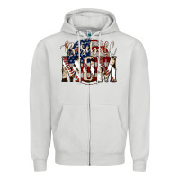 Dove Grey baseball mom Zipper Hoodie - Jasminsmagicworld