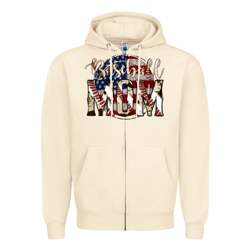 Baseball Mom Zipper Hoodie by Jasminsmagicworld | Teevron