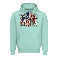Seafoam baseball mom Zipper Hoodie - Jasminsmagicworld