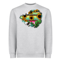 Heather Grey Colima State Of Mexico Map Heavyweight Sweatshirt - RanaPortraitStore