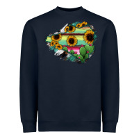 Navy Colima State Of Mexico Map Heavyweight Sweatshirt - RanaPortraitStore