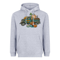 Heather Grey western pumpkin farm truck Heavyweight Hoodie - RanaPortraitStore