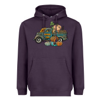 Plum western pumpkin farm truck Heavyweight Hoodie - RanaPortraitStore