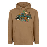 Toasted Coconut western pumpkin farm truck Heavyweight Hoodie - RanaPortraitStore