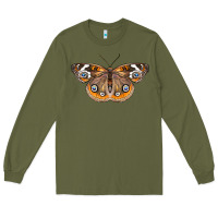 Army Green Common Buckeye Butterfly Long Sleeve Tee - LillyAllenDesigns