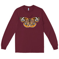 Burgundy Common Buckeye Butterfly Long Sleeve Tee - LillyAllenDesigns