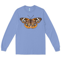 Colony Blue Common Buckeye Butterfly Long Sleeve Tee - LillyAllenDesigns