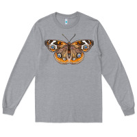 Heather Grey Common Buckeye Butterfly Long Sleeve Tee - LillyAllenDesigns