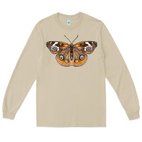 Mushroom Common Buckeye Butterfly Long Sleeve Tee - LillyAllenDesigns