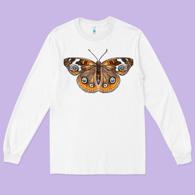 Common Buckeye Butterfly Long Sleeve Tee Designed By Lillyallendesigns