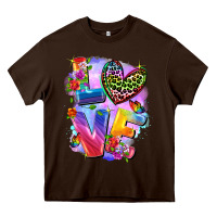 Chocolate Brown Love pride Heavy Core Tee - FaDigitalArtStudio