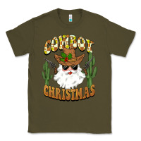 Army Green cowboy christmas santa Classic Tee - BarkalooDesign