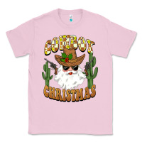 Bubblegum Pink cowboy christmas santa Classic Tee - BarkalooDesign