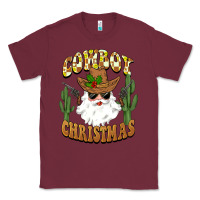 Burgundy cowboy christmas santa Classic Tee - BarkalooDesign