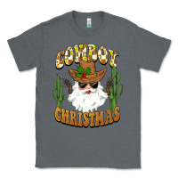 Charcoal Heather cowboy christmas santa Classic Tee - BarkalooDesign