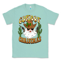 Seafoam cowboy christmas santa Classic Tee - BarkalooDesign