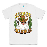 White cowboy christmas santa Classic Tee - BarkalooDesign