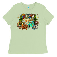 Matcha Born To Camp Ladies Tee - CowhideDigitalArt