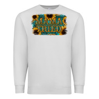 Dove Grey Sunflower Serappe Turquoise Gemstone Mama Tried Premium Sweatshirt - Jasminsmagicworld