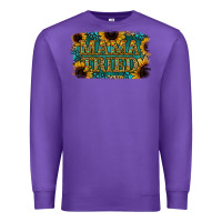 Purple Sunflower Serappe Turquoise Gemstone Mama Tried Premium Sweatshirt - Jasminsmagicworld