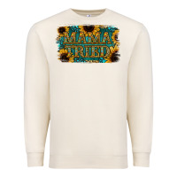 Sandshell Sunflower Serappe Turquoise Gemstone Mama Tried Premium Sweatshirt - Jasminsmagicworld