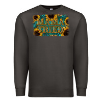 Smoke Sunflower Serappe Turquoise Gemstone Mama Tried Premium Sweatshirt - Jasminsmagicworld