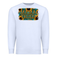 White Sunflower Serappe Turquoise Gemstone Mama Tried Premium Sweatshirt - Jasminsmagicworld