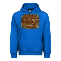 Cobalt leopard leather turquoise background Urban Hoodie - RanaPortraitStore