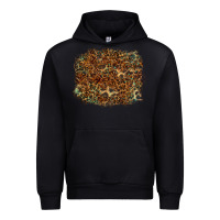 Forest Green leopard leather turquoise background Urban Hoodie - RanaPortraitStore
