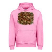 Fuchsia Pink leopard leather turquoise background Urban Hoodie - RanaPortraitStore