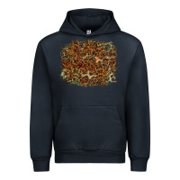 Navy leopard leather turquoise background Urban Hoodie - RanaPortraitStore