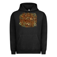 Pigment Black leopard leather turquoise background Urban Hoodie - RanaPortraitStore