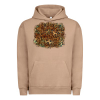 Pigment Burro leopard leather turquoise background Urban Hoodie - RanaPortraitStore