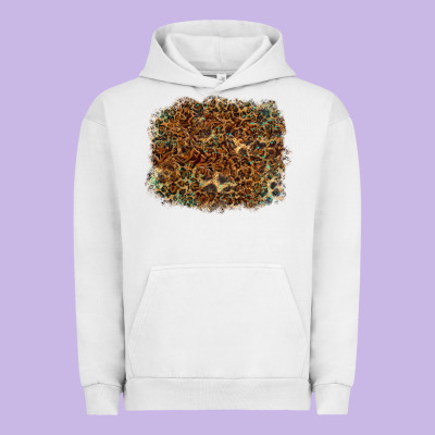 Leopard Leather Turquoise Background Urban Hoodie Designed By Ranaportraitstore