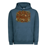 Pigment Midnight Navy leopard leather turquoise background Urban Hoodie - RanaPortraitStore