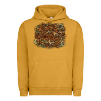 Pigment Peanut Butter leopard leather turquoise background Urban Hoodie - RanaPortraitStore