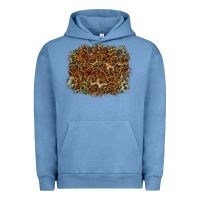 Pigment Pebble Blue leopard leather turquoise background Urban Hoodie - RanaPortraitStore
