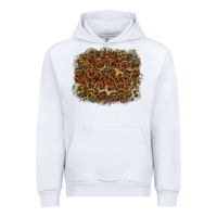 White leopard leather turquoise background Urban Hoodie - RanaPortraitStore