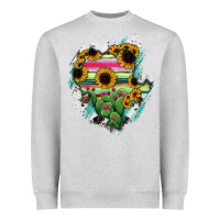 Heather Grey Durango State Of Mexico Map Heavyweight Sweatshirt - RanaPortraitStore