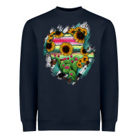 Navy Durango State Of Mexico Map Heavyweight Sweatshirt - RanaPortraitStore