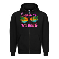Black Summer Vibes Zipper Hoodie - Jasminsmagicworld
