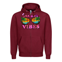 Burgundy Summer Vibes Zipper Hoodie - Jasminsmagicworld
