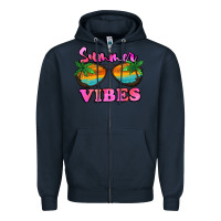 Navy Summer Vibes Zipper Hoodie - Jasminsmagicworld