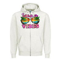 Oatmeal Heather Summer Vibes Zipper Hoodie - Jasminsmagicworld