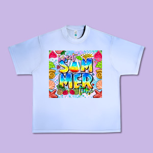 Summer Time Urban Heavy Tee Designed By Cowhidedigitalart