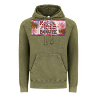 Vintage Olive red white boujee Vintage Hoodie - Artiststas