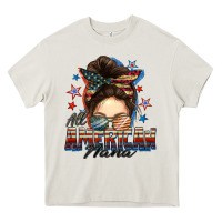 Cream All American nana messy bun Heavy Core Tee - FaDigitalArtStudio