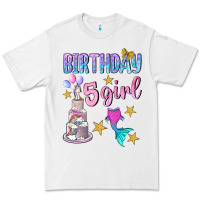 White birthday girl 5 Premium Tee - BundleAndBundleShop