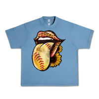 Pebble Blue Softball Tongue Urban Heavy Tee - Jasminsmagicworld